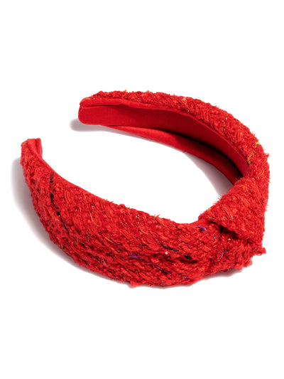 Shiraleah Boucle Knotted Headband, Ruby