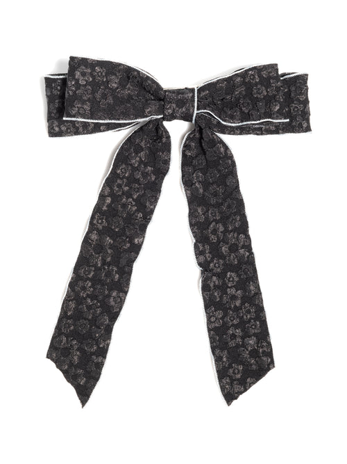 Shiraleah Textured Bow Clip, Black