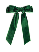 Shiraleah Velvet Bow Clip, Green