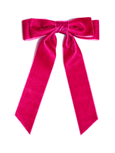 Shiraleah Velvet Bow Clip, Pink