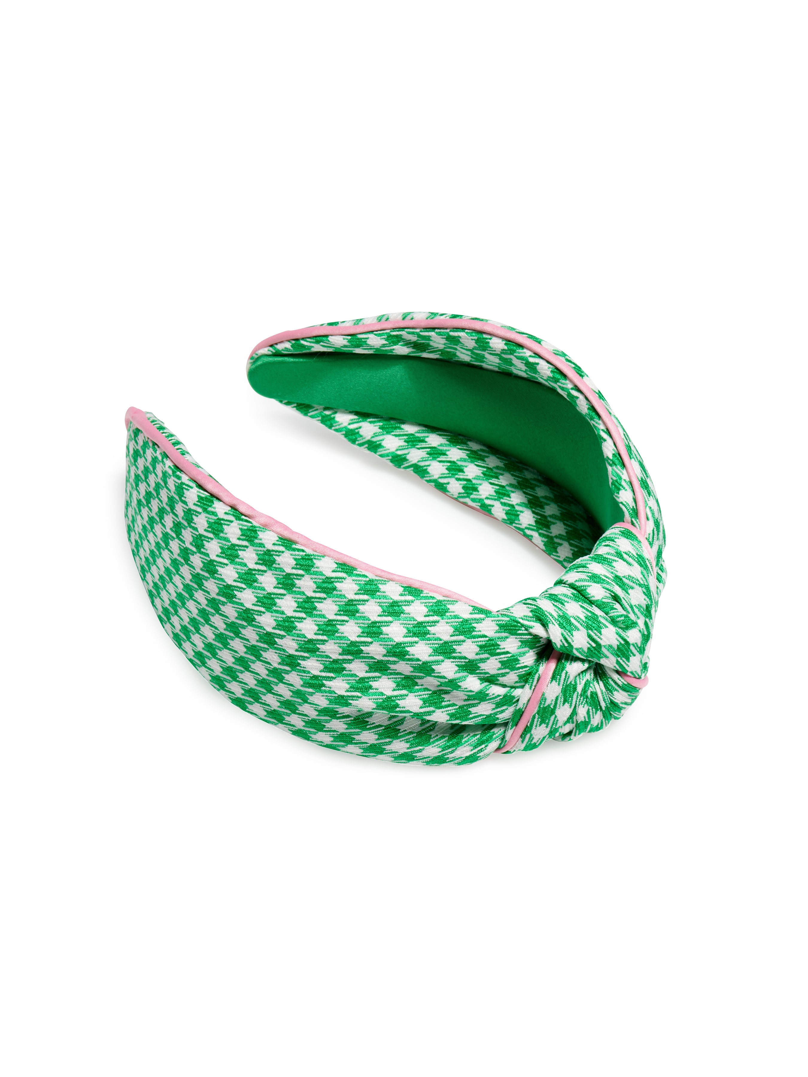 Shiraleah Houndstooth Knotted Headband, Green