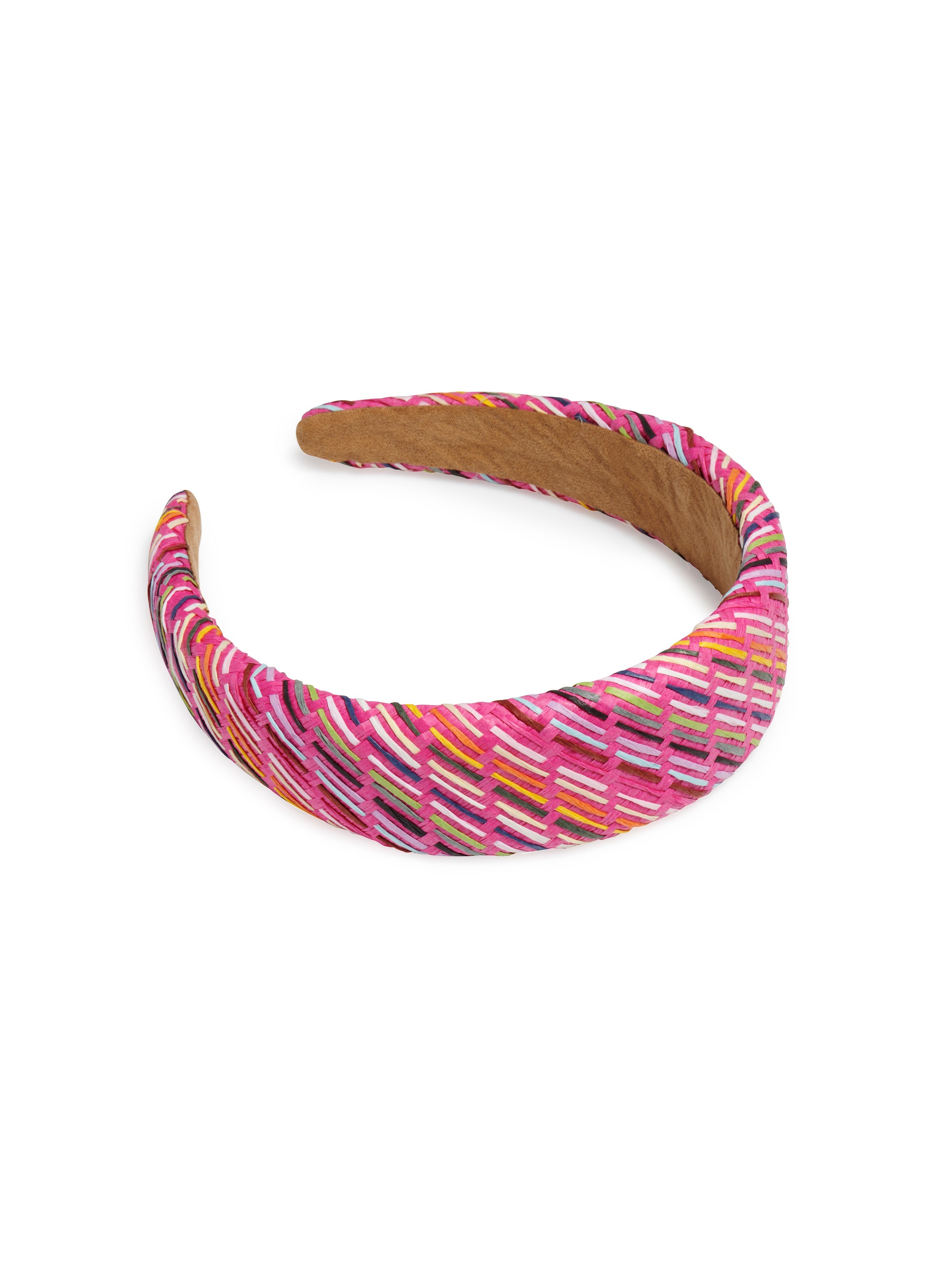 Shiraleah Paper Straw Padded Headband PINK