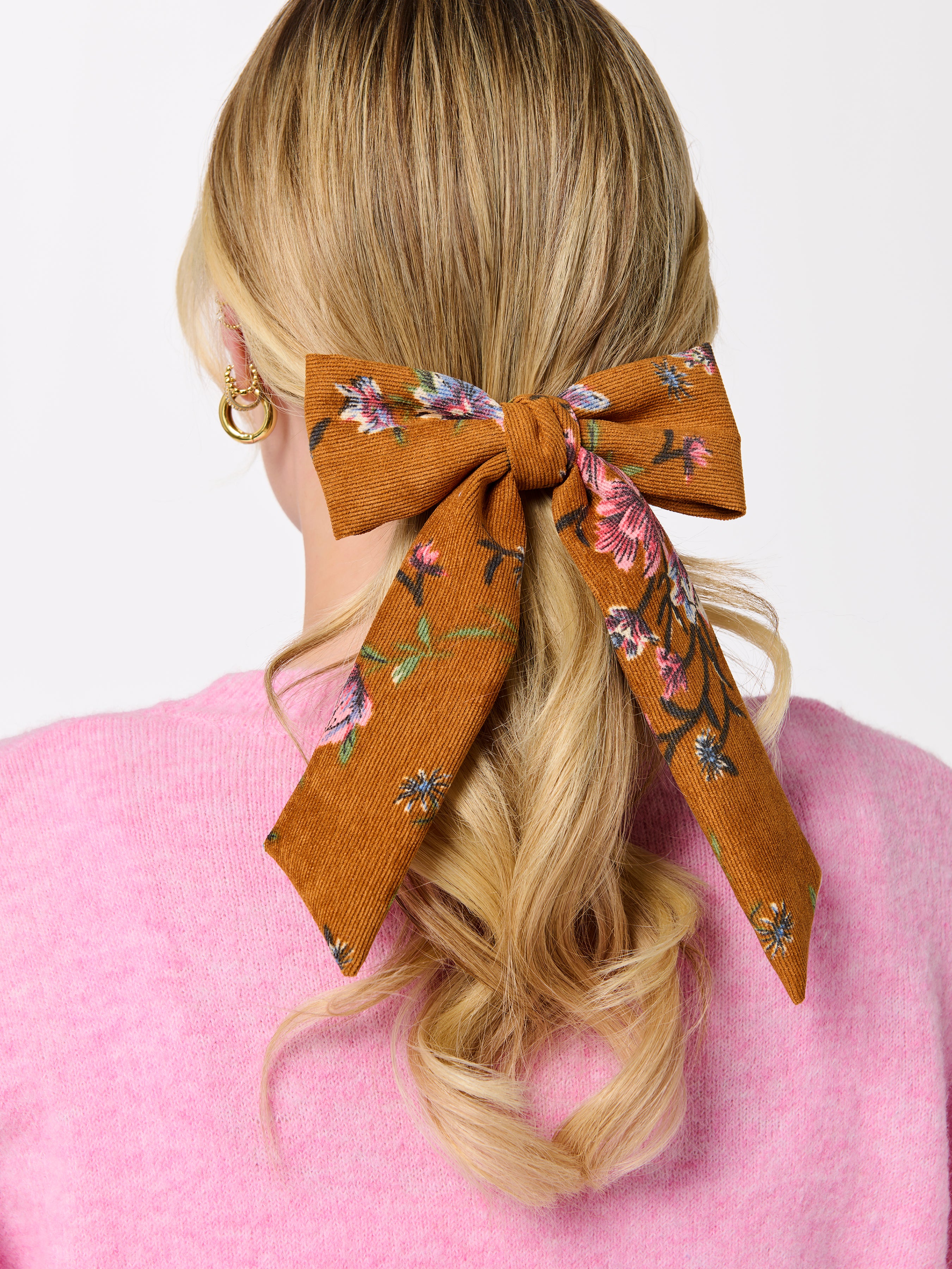 Shiraleah Floral Bow Clip RUST