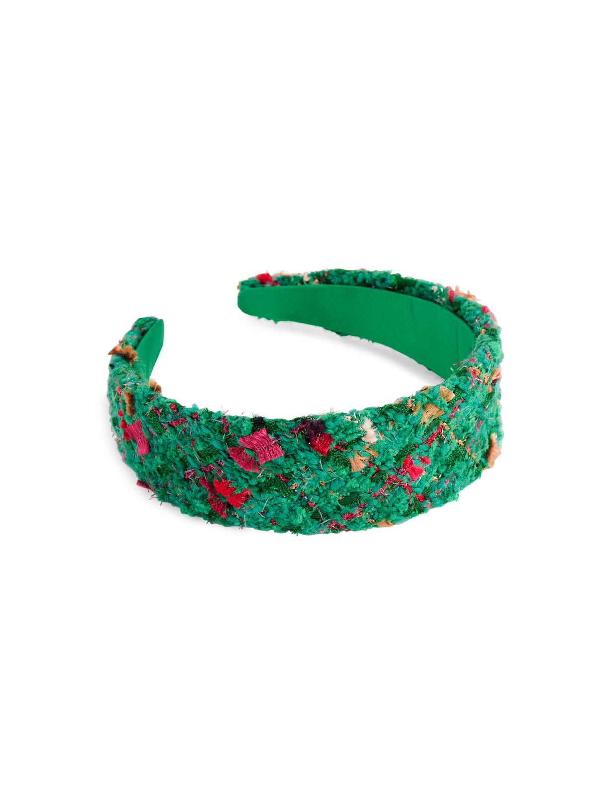 Shiraleah Wide Tweed Headband GREEN / OS