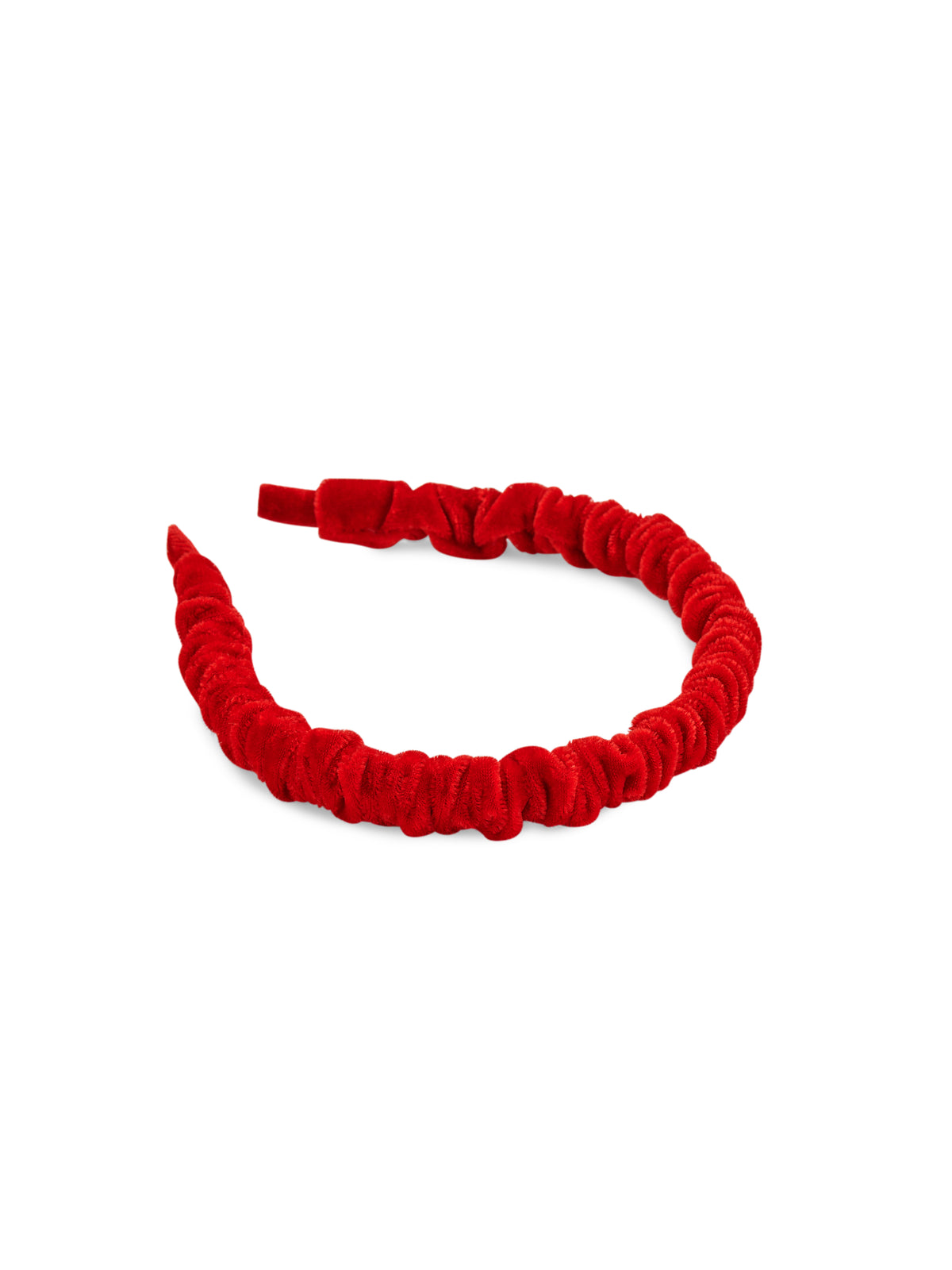 Shiraleah Velvet Scrunch Headband RED / OS