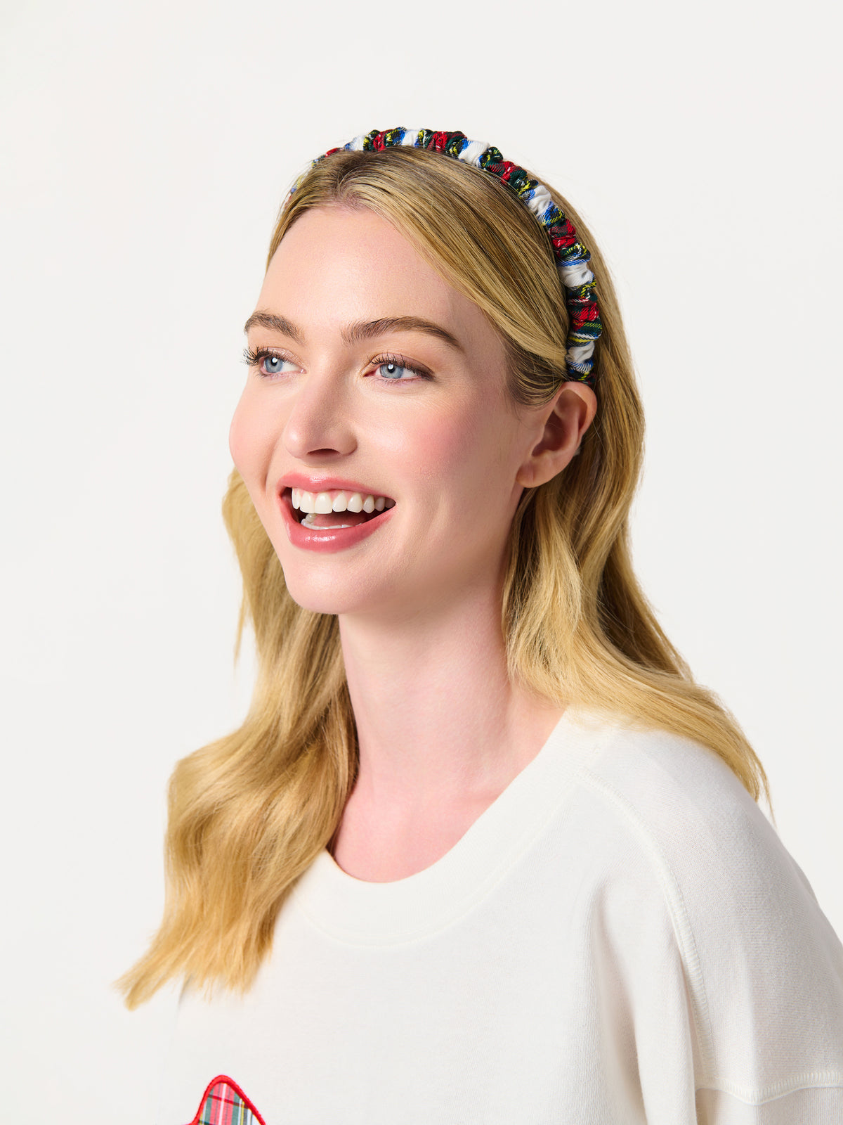Shiraleah Plaid Scrunch Headband MULTI / OS