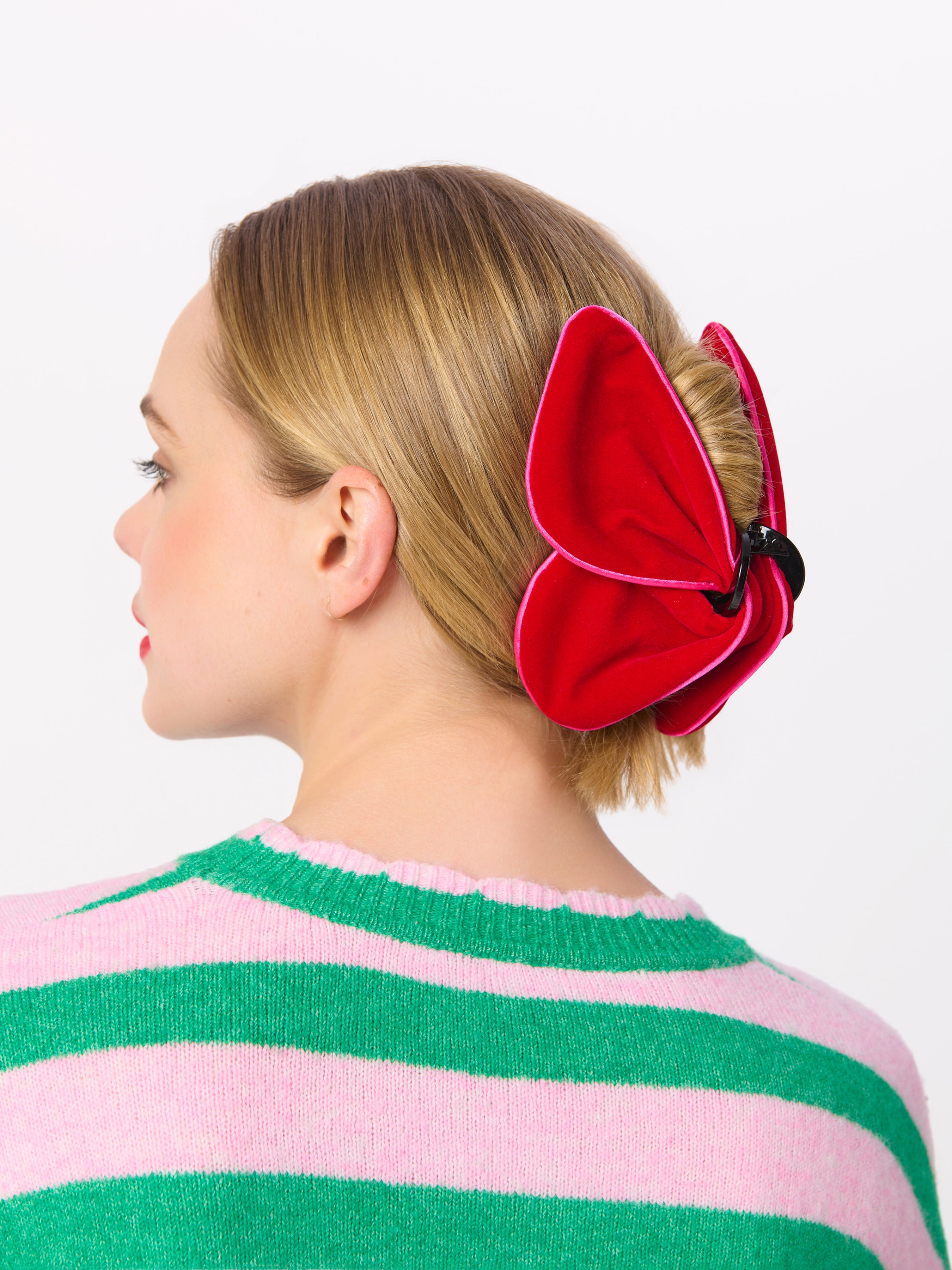 Shiraleah Velvet Claw Clip RED / OS