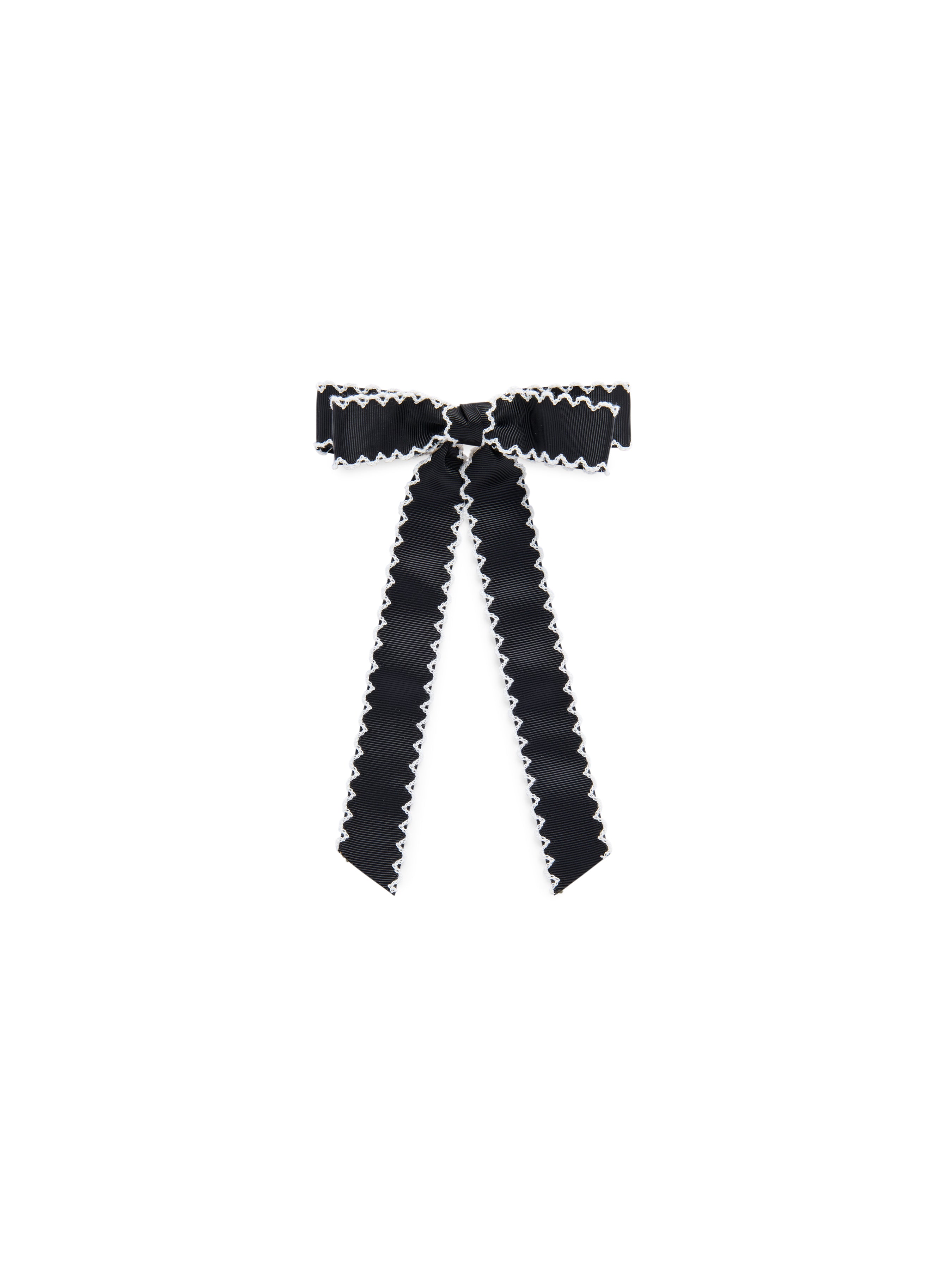 Shiraleah Scallop Trim Bow Clip BLACK / OS