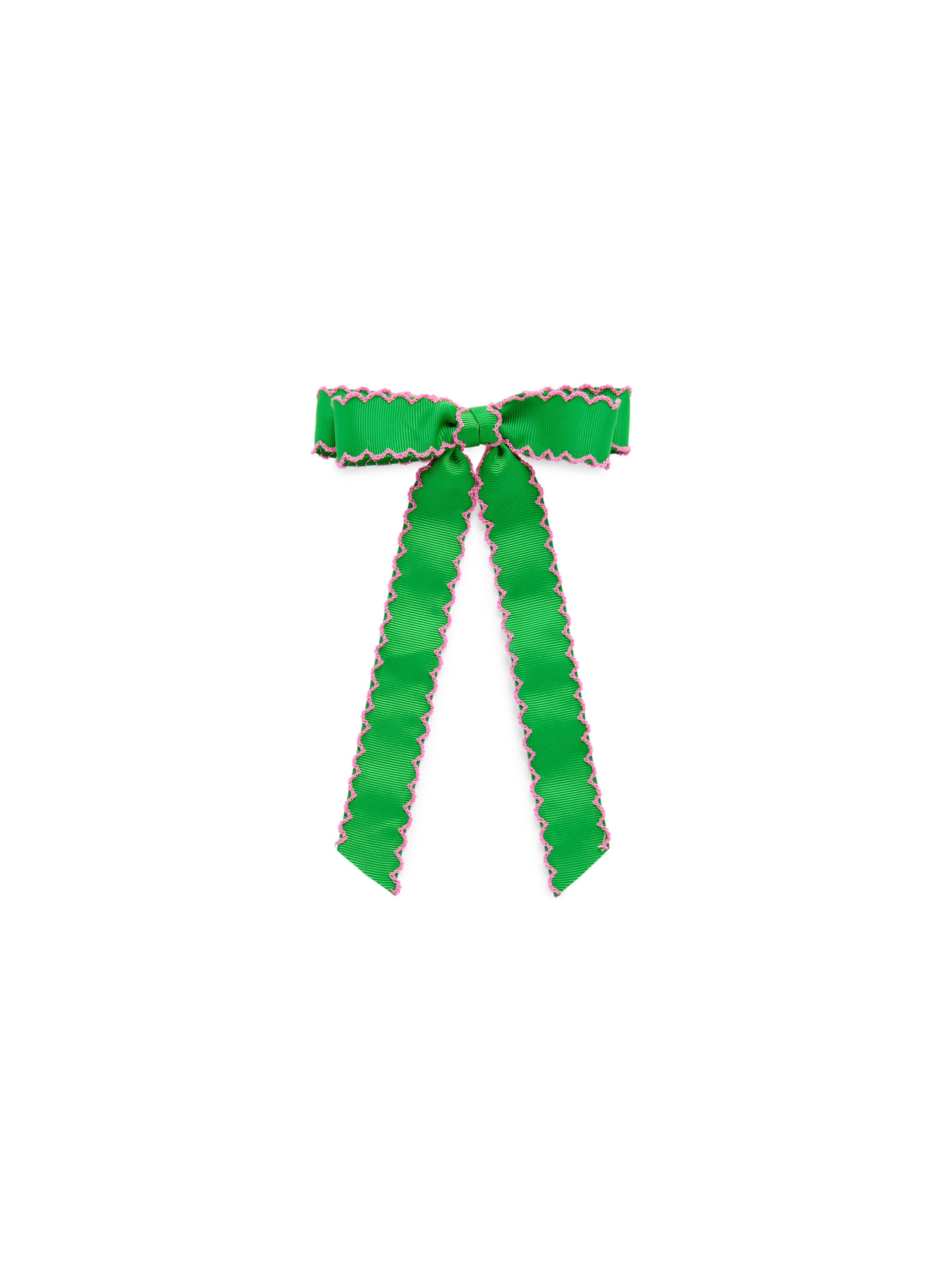Shiraleah Scallop Trim Bow Clip GREEN / OS