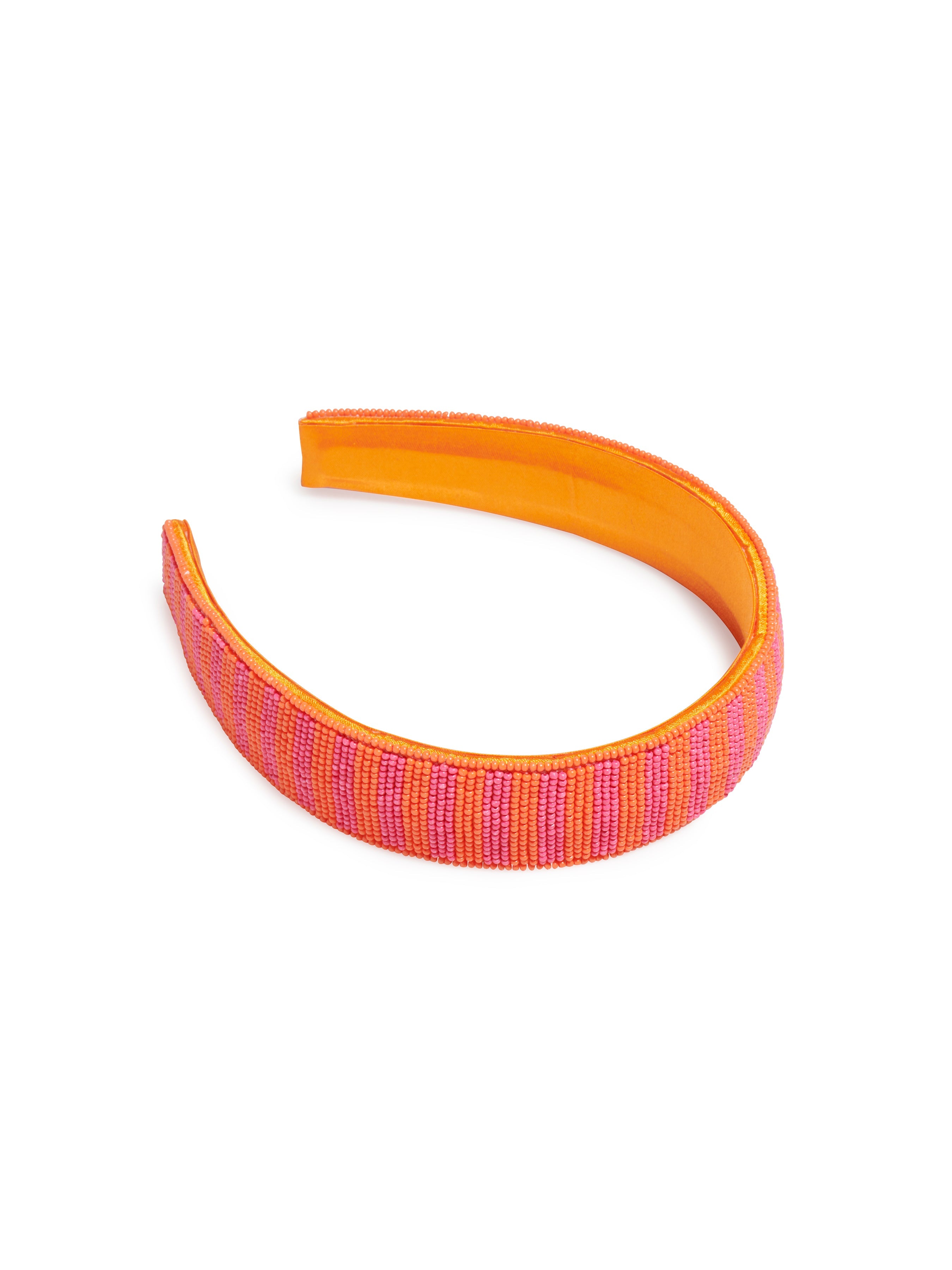 Shiraleah Beaded Stripe Headband ORANGE