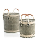 Shiraleah Assorted Set of 2 Sierra Planter Baskets, Black - FINAL SALE ONLY