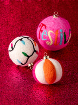 Shiraleah "Festive" Assorted Set of 3 Ornaments, Multi