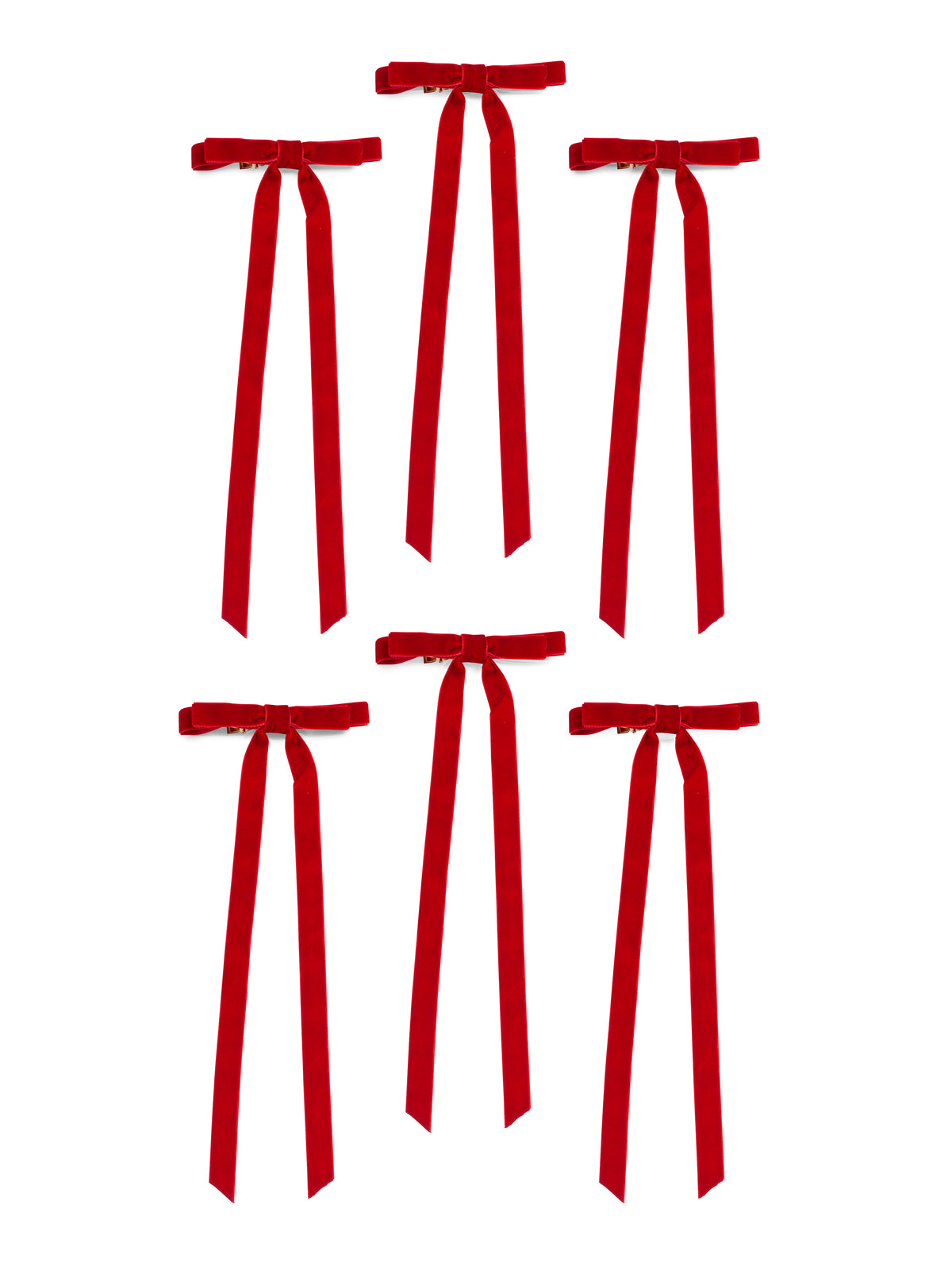 Shiraleah Assorted Set Of 6 Decorative Bows RED
