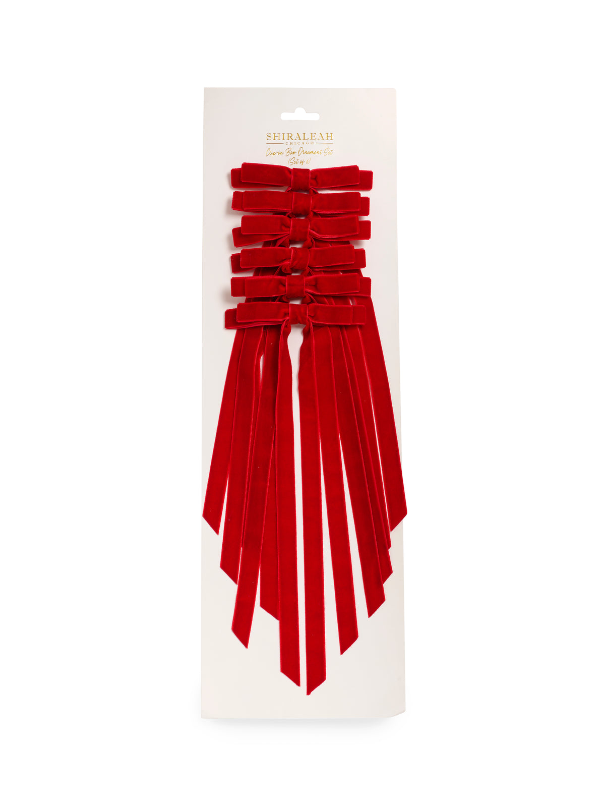 Shiraleah Assorted Set Of 6 Decorative Bows RED