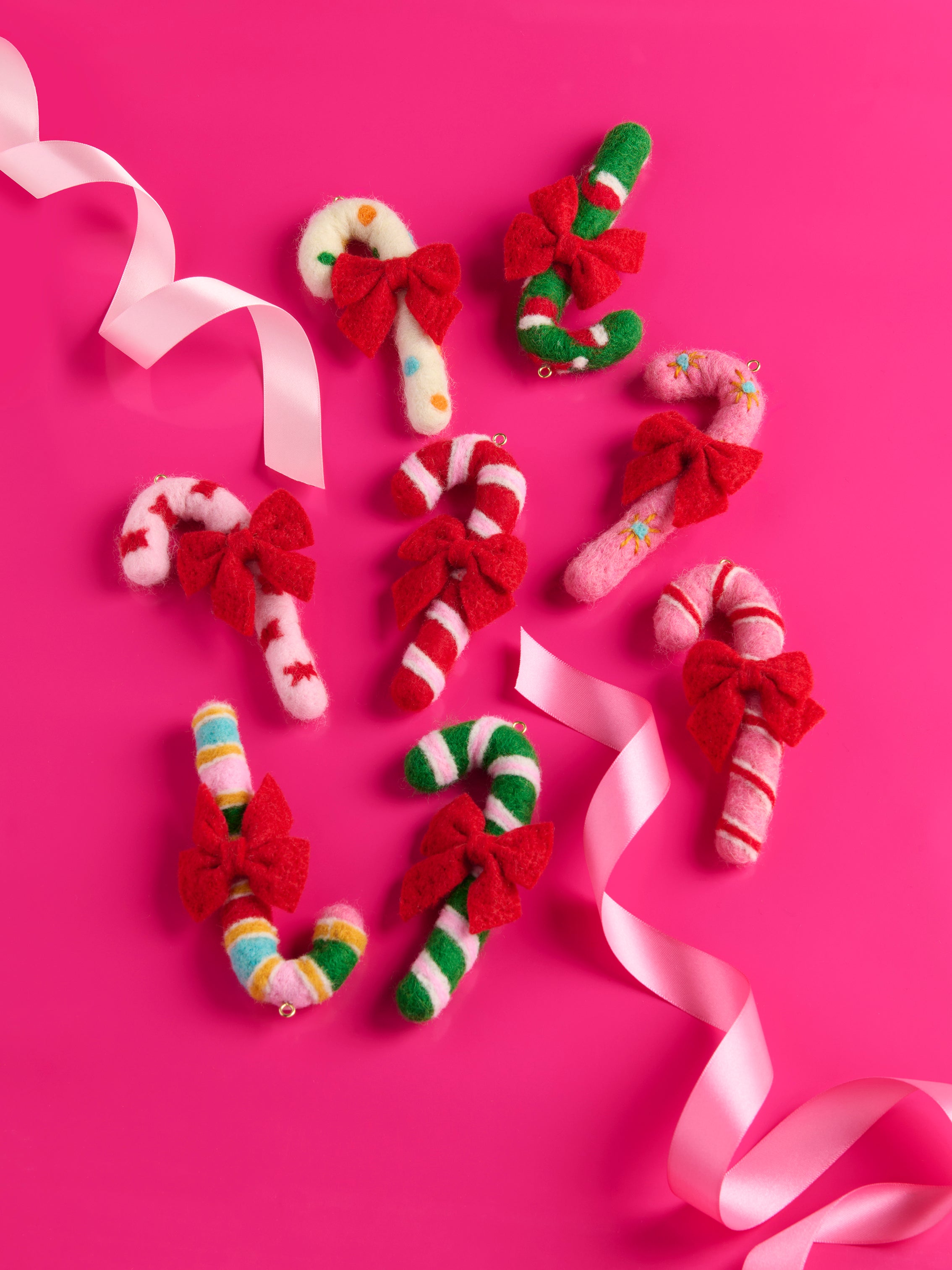 Shiraleah Assorted Set of 8 Candy Cane Ornaments, Multi