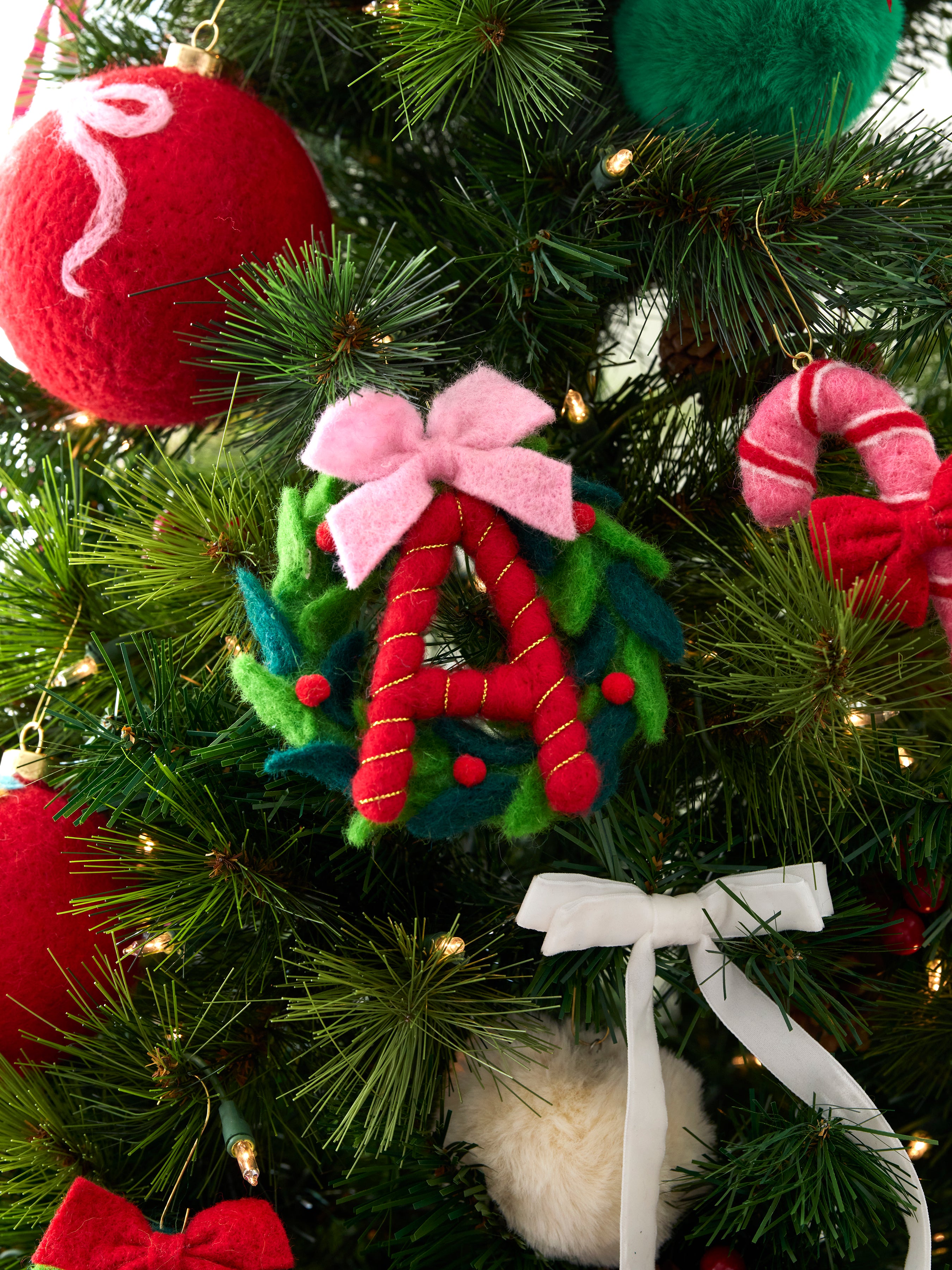 Shiraleah "A" Wreath Ornament, Multi