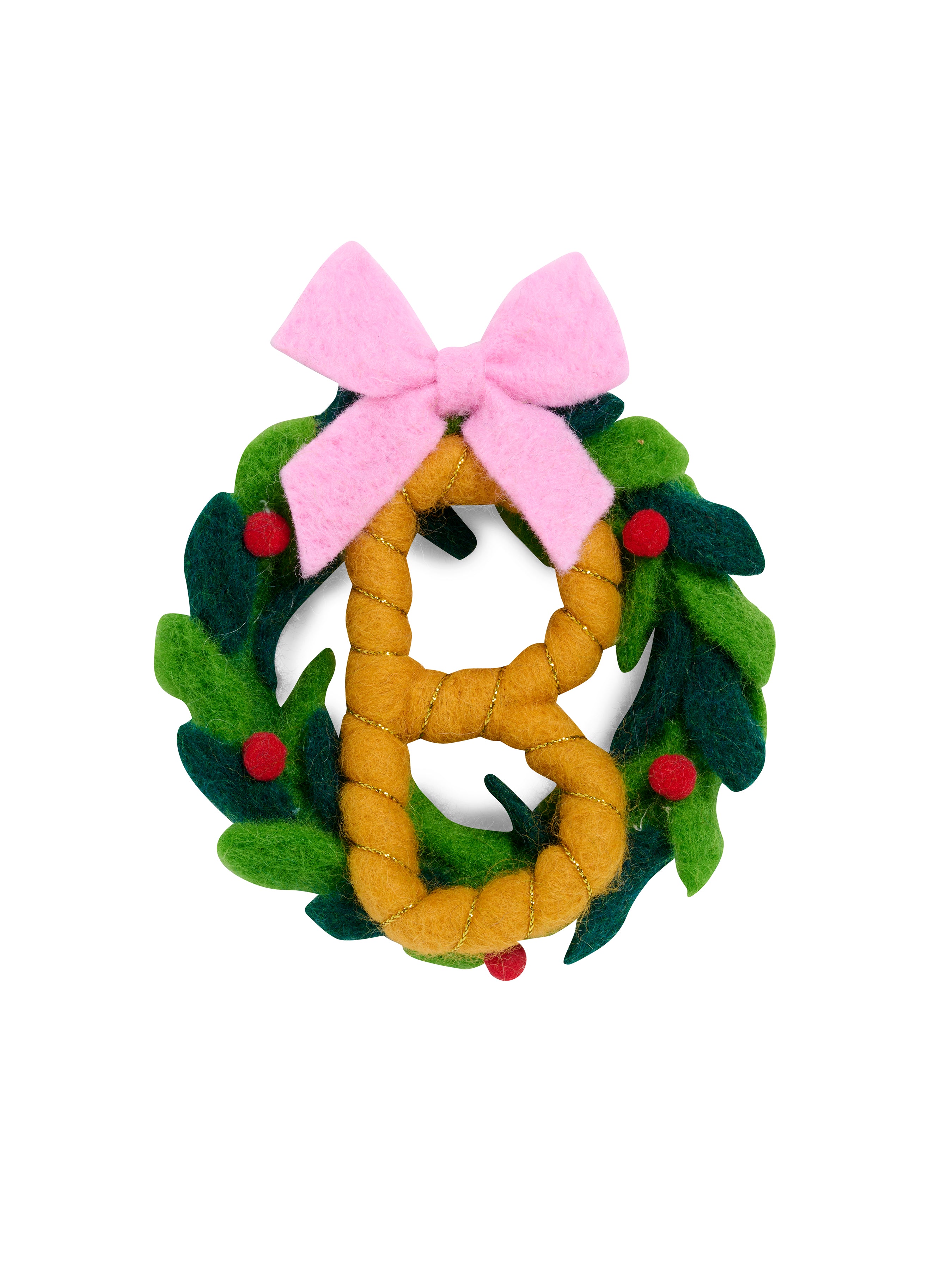 Shiraleah B Wreath Ornament, Multi