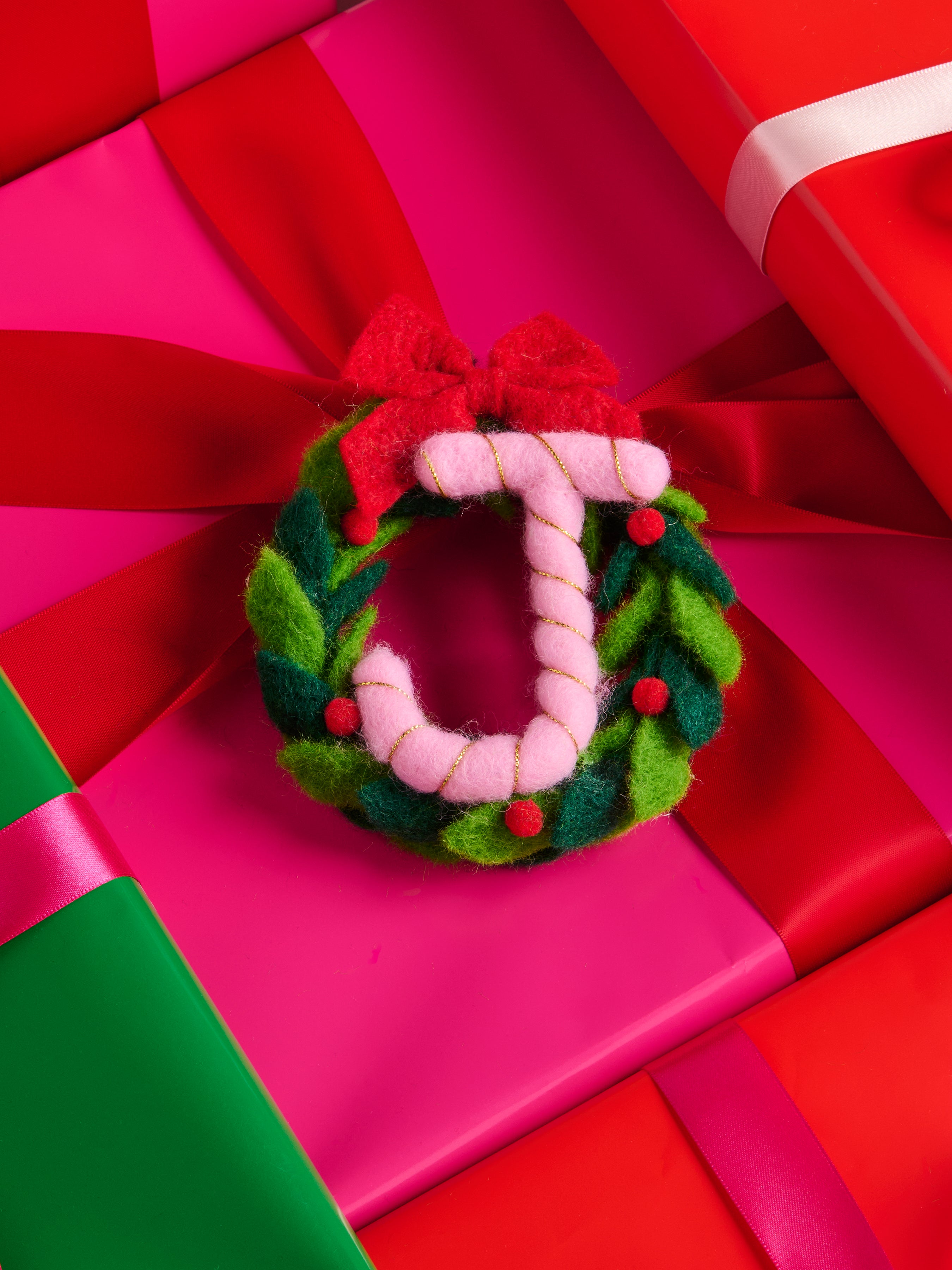 Shiraleah "J" Wreath Ornament, Multi