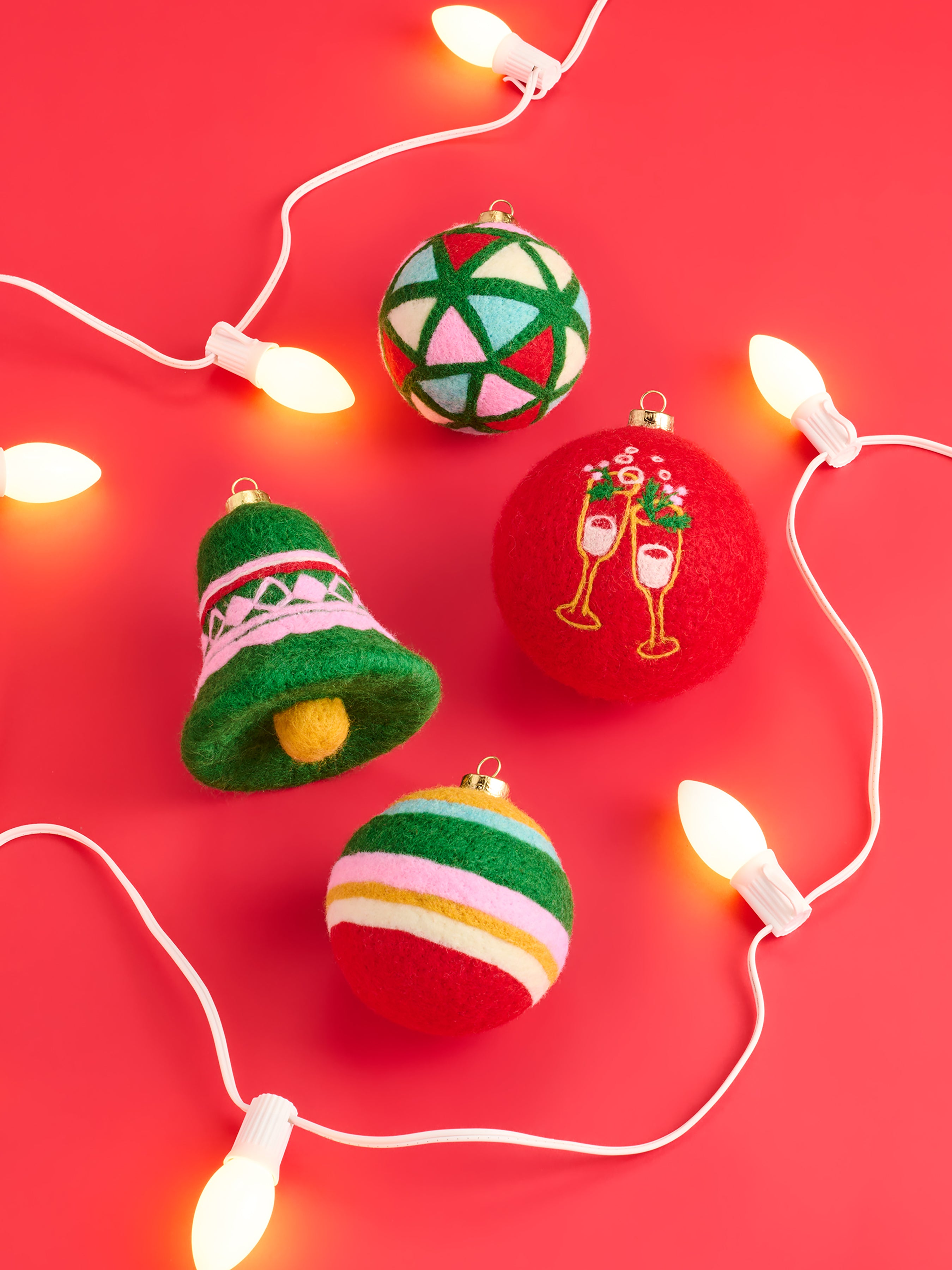 Shiraleah Assorted Set of 4 Bubbly Ornaments, Multi