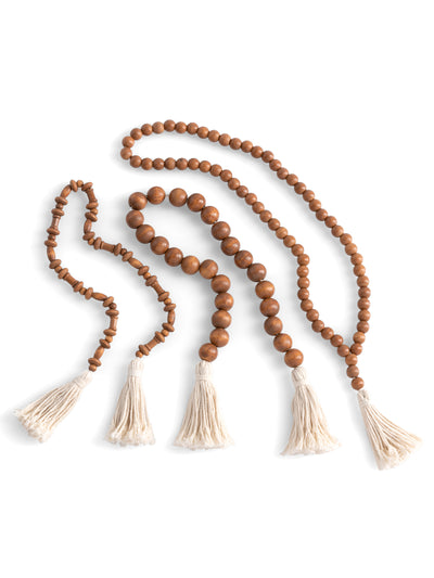 Shiraleah Assorted Set of 3 Wood Prayer Beads, Brown - FINAL SALE ONLY