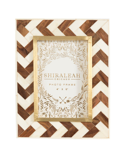 Shiraleah Mansour Chevron Ivory and Wood 4