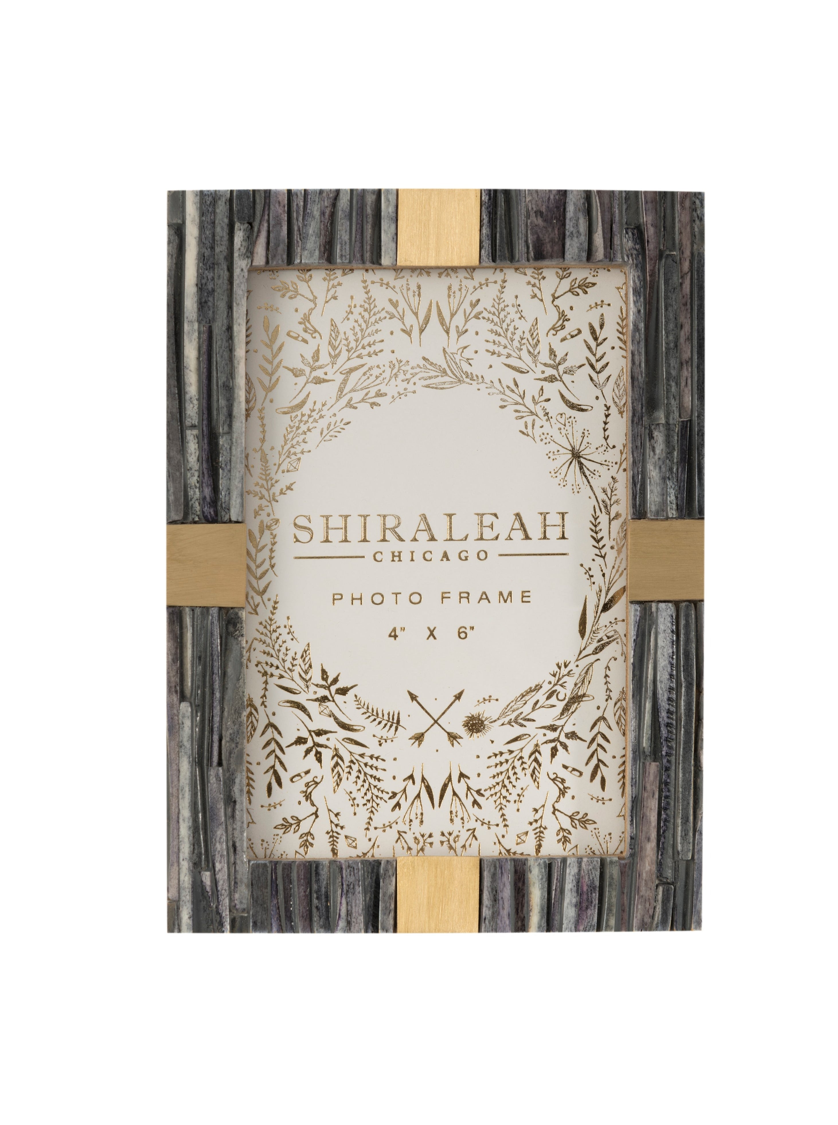 Shiraleah Mansour Faceted 4" x 6" Picture Frame, Grey