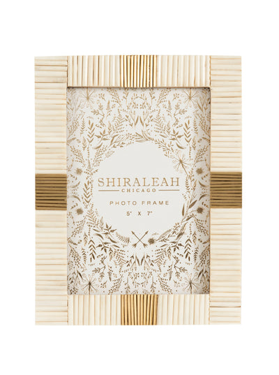 Shiraleah Mansour Faceted 5" x 7" Picture Frame, Ivory