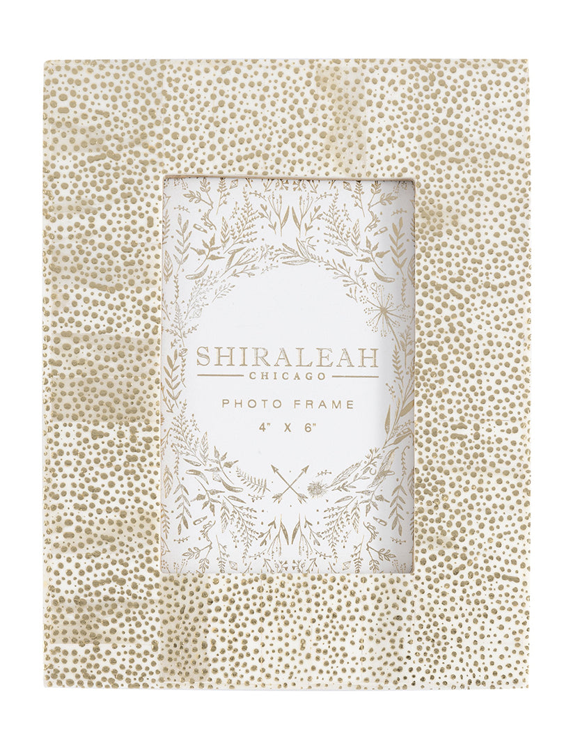 Shiraleah Granada Speckle 4" x 6" Picture Frame, Gold