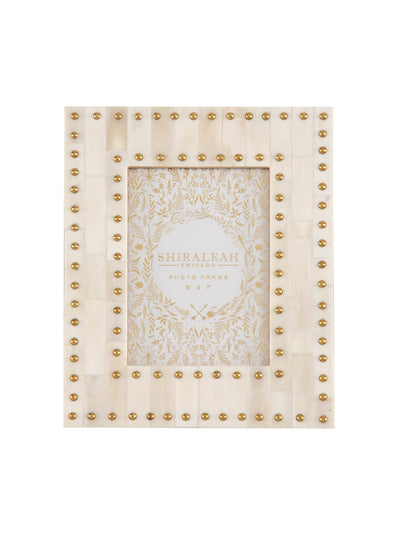 Shiraleah Mansour Studded 5" x 7" Gallery Frame, Ivory