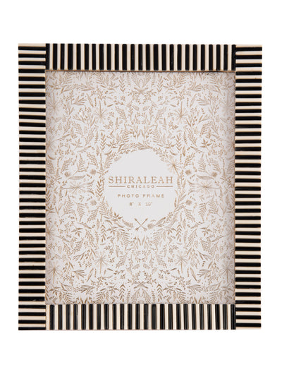 Shiraleah Paris Striped 8" x 10" Gallery Frame, Black