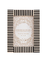 Shiraleah Paris Striped 4" x 6" Picture Frame, Black
