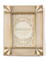 Shiraleah Ariston Art Deco 4" x 6" Picture Frame, Ivory