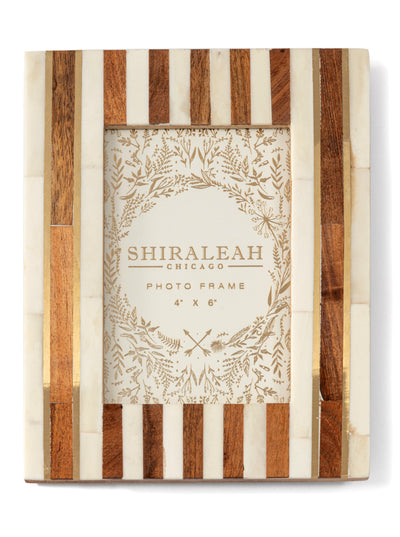 Shiraleah Ariston Wood and Ivory Stripe 4