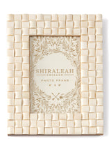 Shiraleah Ariston Woven 4" x 6" Picture Frame, Ivory
