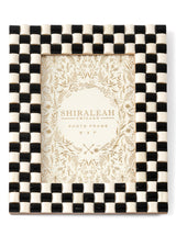 Shiraleah Ariston Woven Check 5" x 7" Picture Frame, Black and White