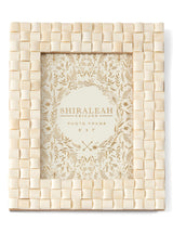 Shiraleah Ariston Woven 5" x 7" Picture Frame, Ivory