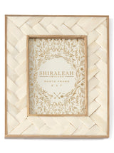 Shiraleah Ariston Braided 5" x 7" Picture Frame, Ivory