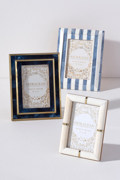 Shiraleah Portofino 4" x 6" Picture Frame, Blue