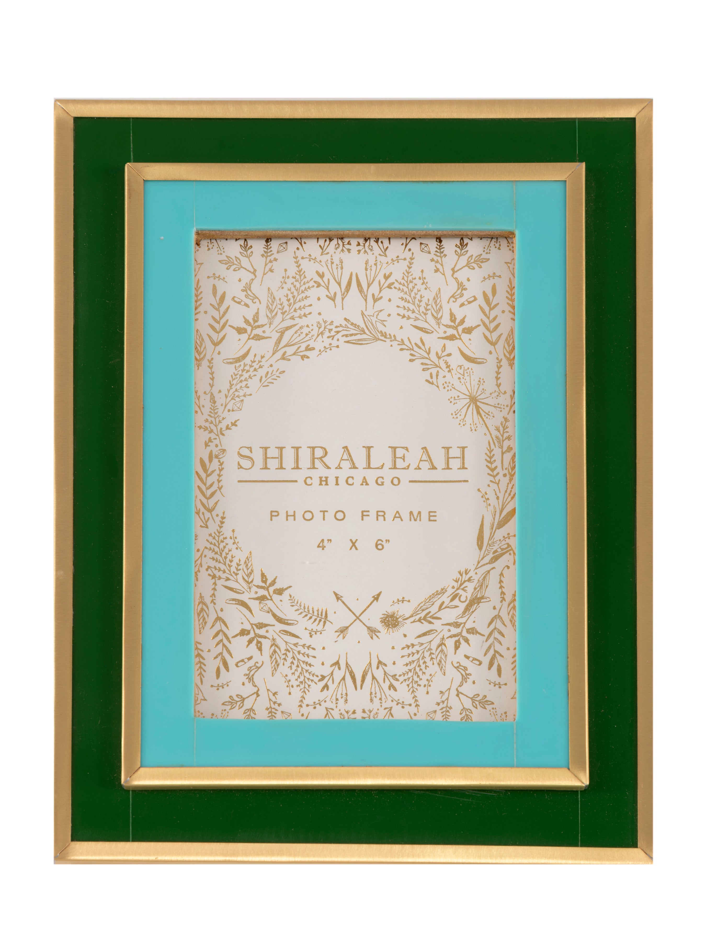 Shiraleah Viva 4" X 6" Layered Picture Frame, Green