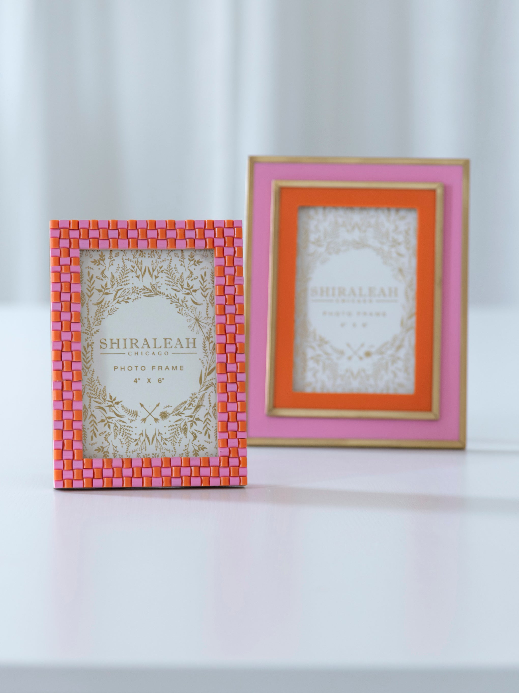 Shiraleah Viva 4" x 6" Layered Picture Frame PINK