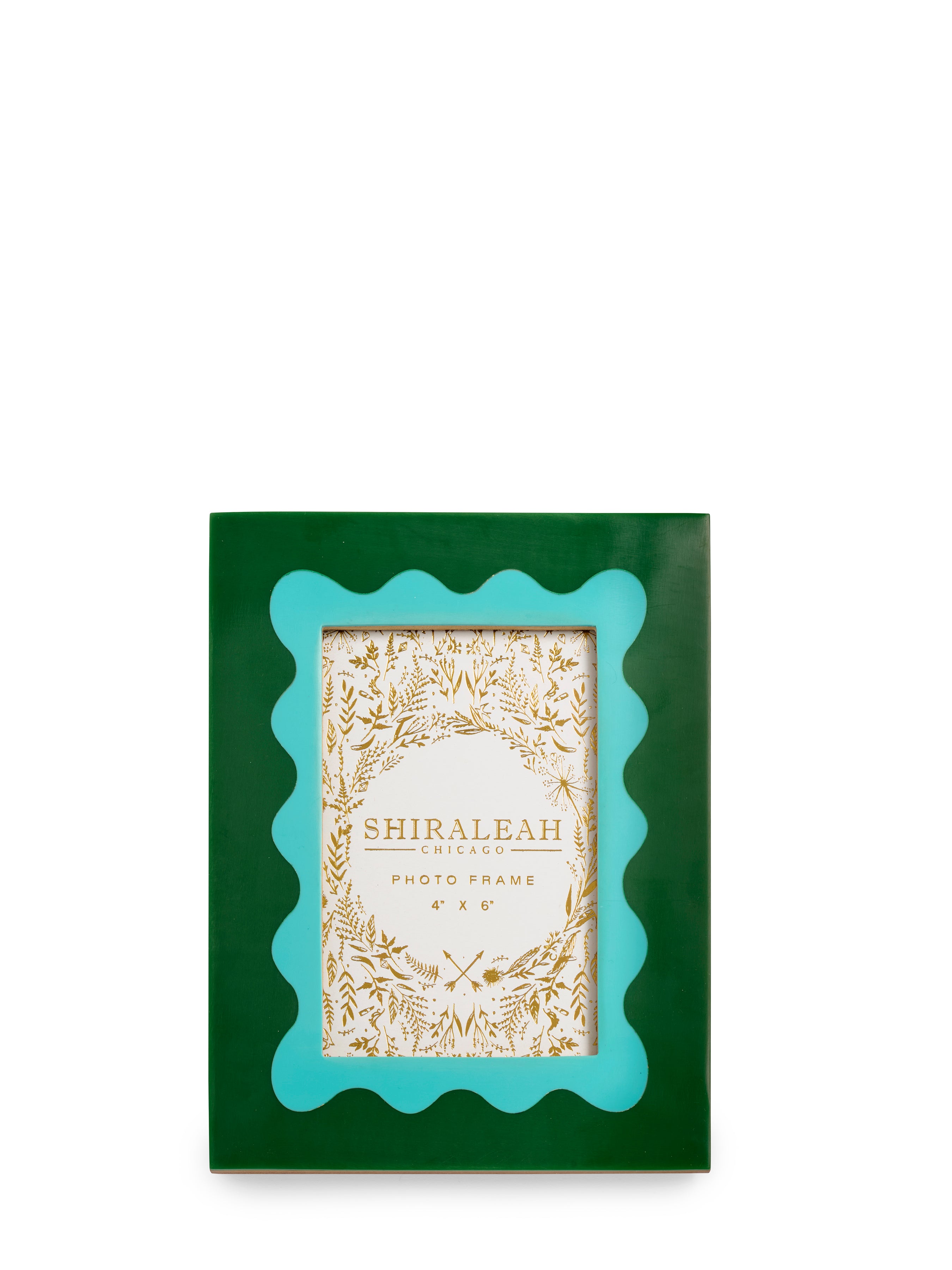 Shiraleah Viva Wave 4" X 6" Picture Frame GREEN