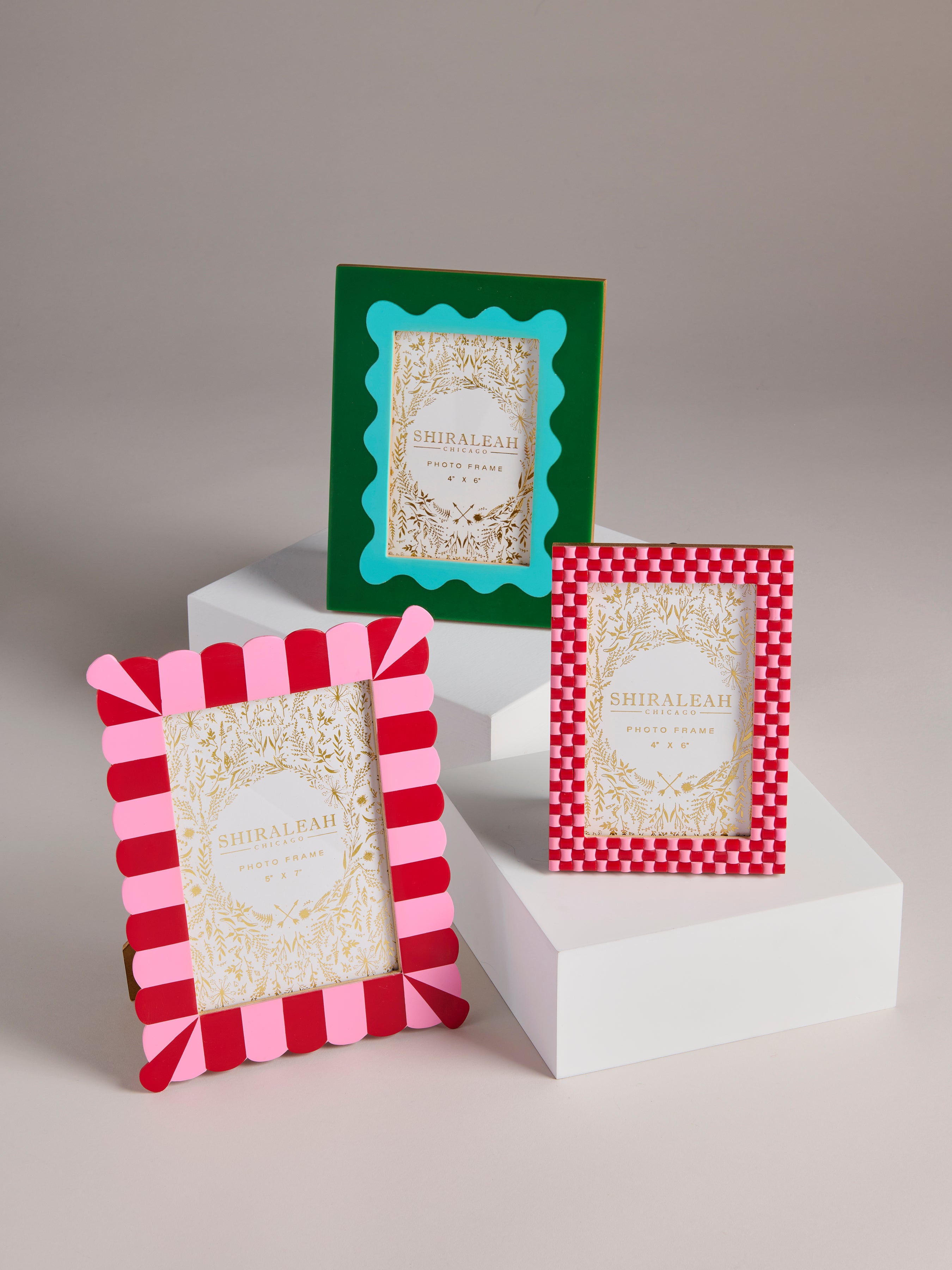 Shiraleah Viva Wave 4" X 6" Picture Frame GREEN