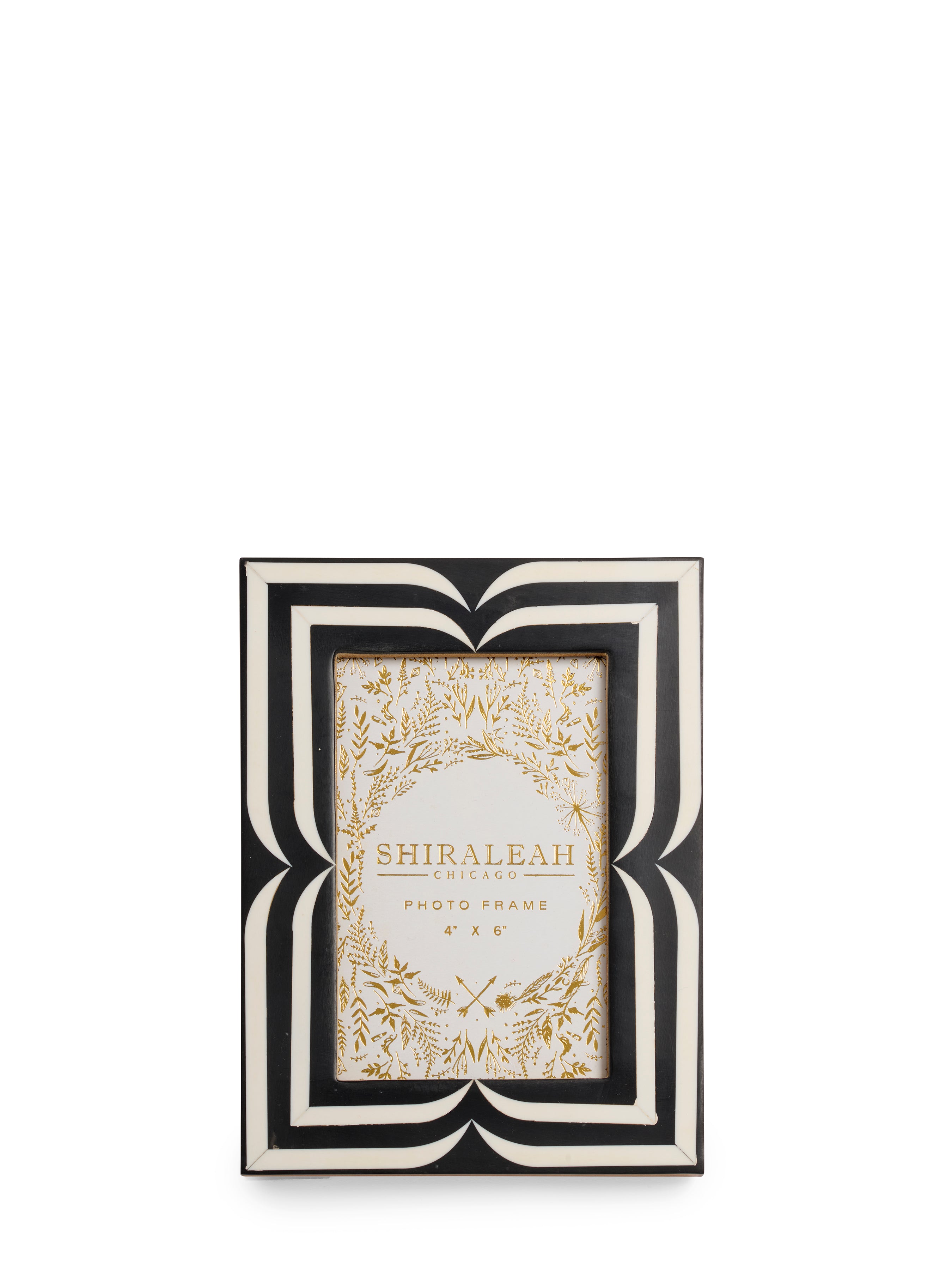 Shiraleah Roma 4" X 6" Graphic Picture Frame, Black