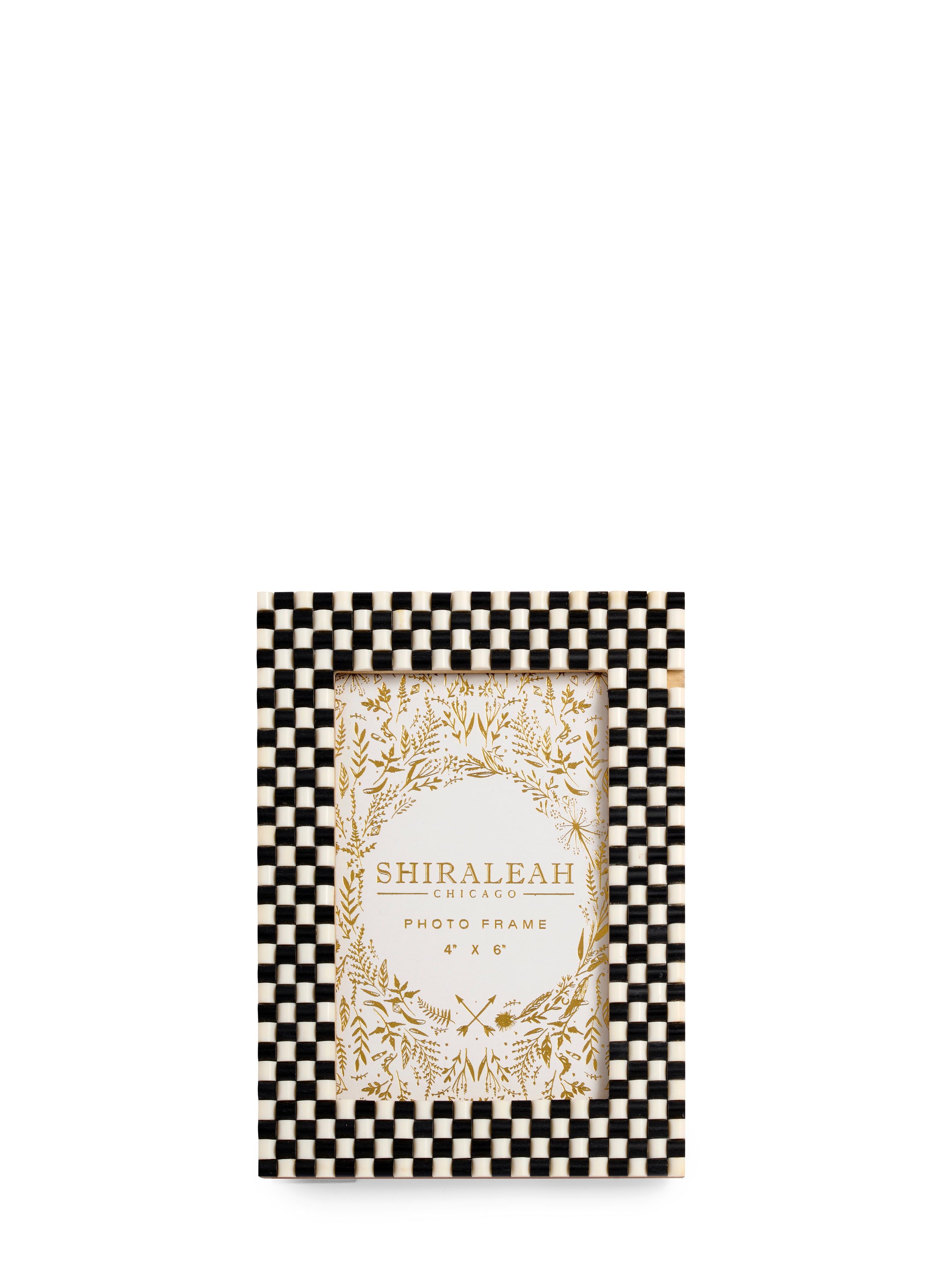 Shiraleah Roma 4" X 6" Mosaic Picture Frame, Black