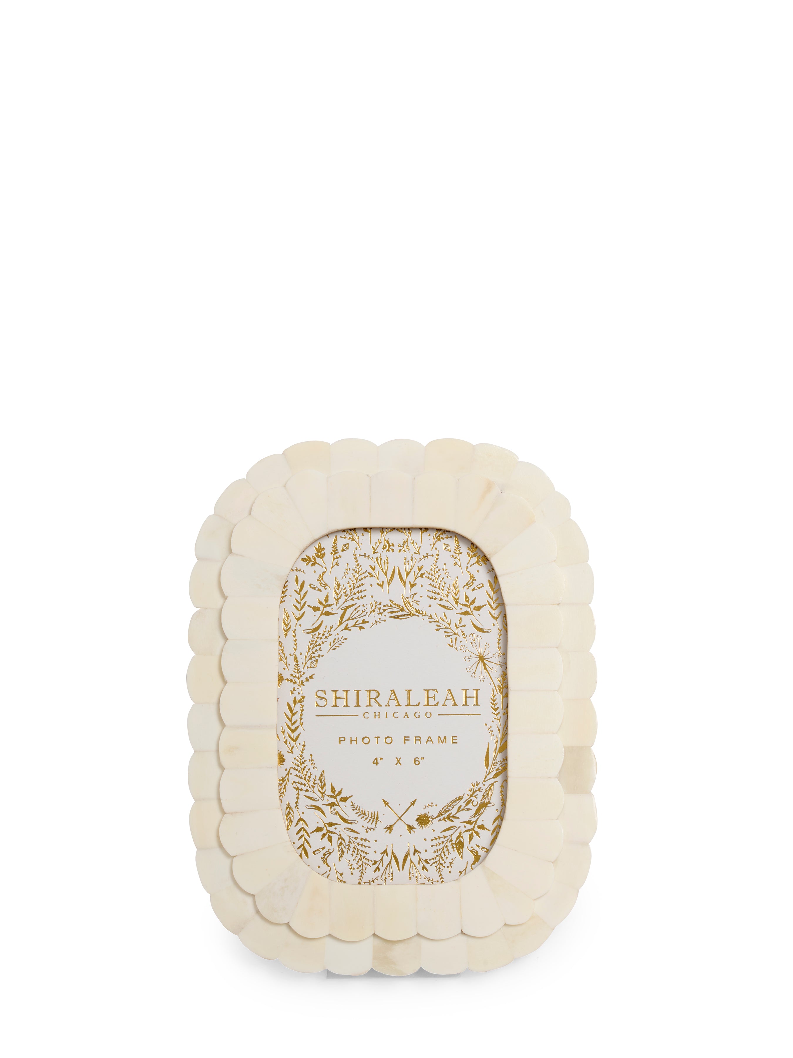 Shiraleah Roma 4" X 6" Oblong Picture Frame, Ivory