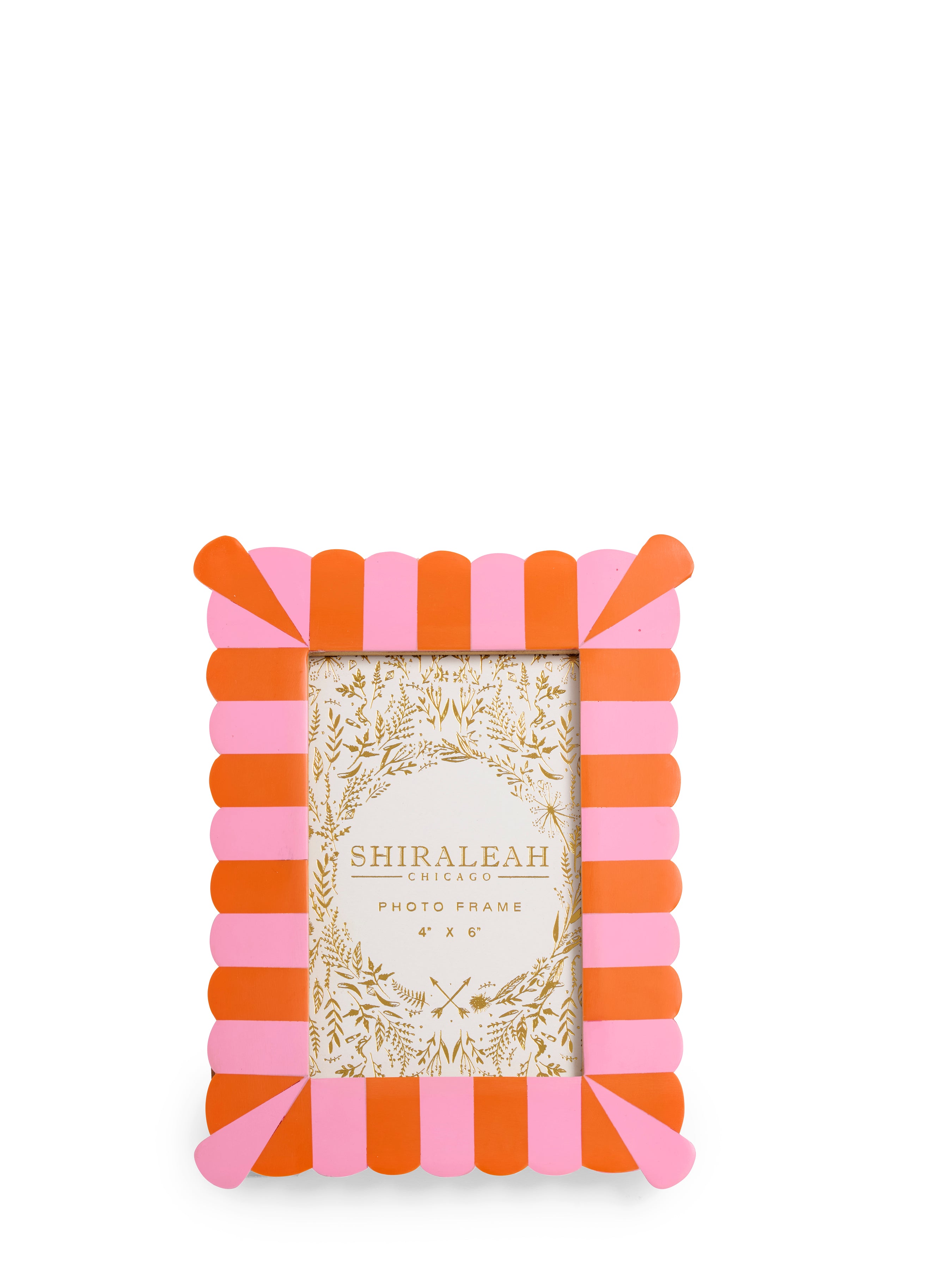 Shiraleah Viva 4" X 6" Scalloped Picture Frame, Orange