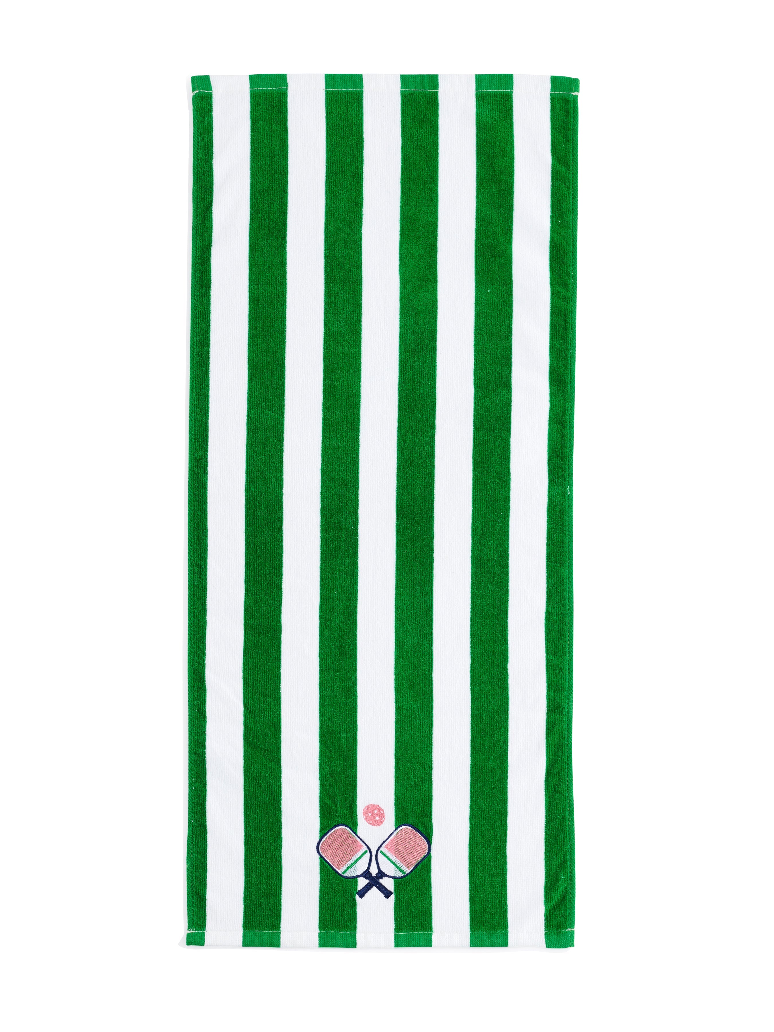 Shiraleah Paddles Stripe Pickleball Towel GREEN