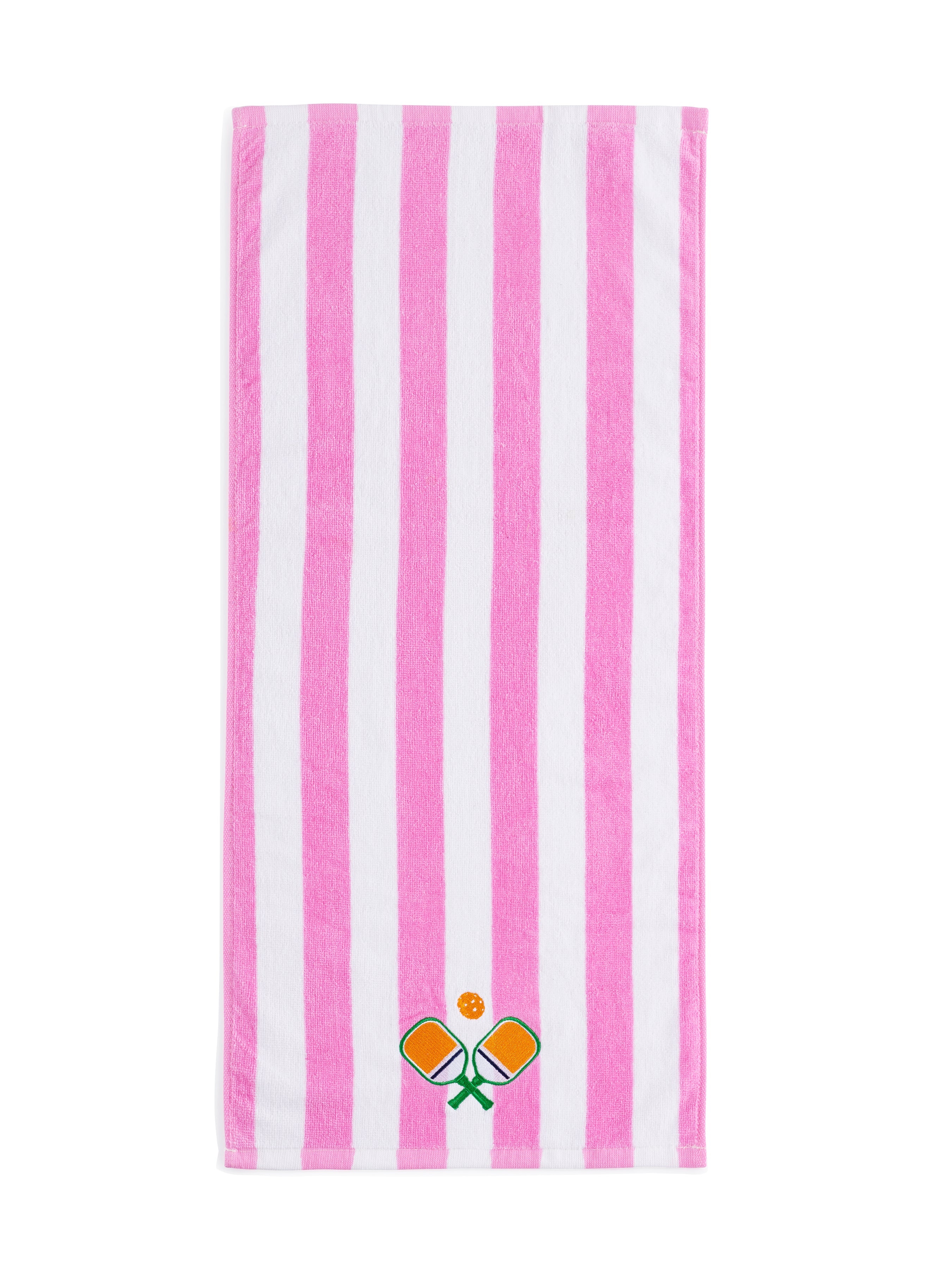 Shiraleah Paddles Stripe Pickleball Towel PINK