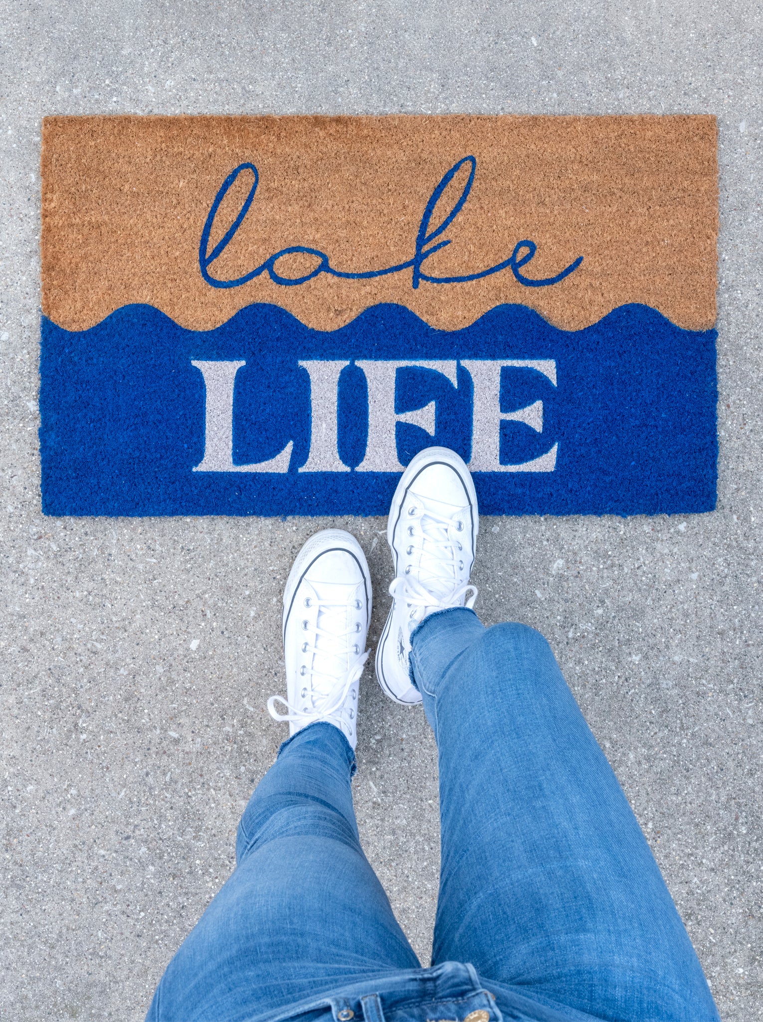 Shiraleah "Lake Life "Doormat, Blue