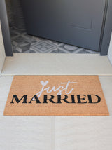 Shiraleah "Just Married" Doormat, Natural